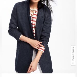 New! Old Navy Classic Textured Knit Blazer Coat Jacket in navy blue Small